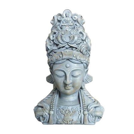 Buddha Buste Skulptur, 44cm, Vejrbestandig Polyresin