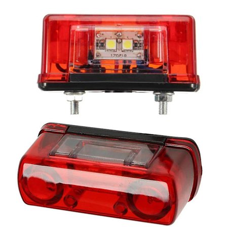 12v 24v Bil Led Nummerpladelygte Universal Led Nummerplade Auto Bil Lastbil Trailer Vogn Baglygter