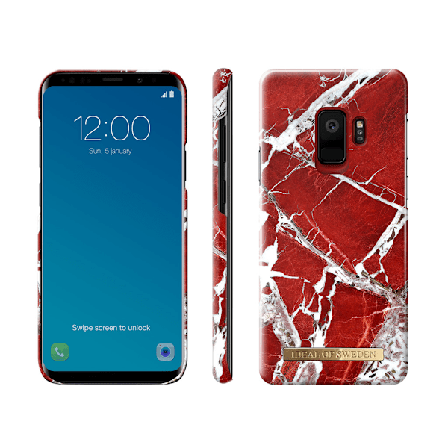 iDeal Of Sweden Samsung Galaxy S9 - SCARLET RED MARBLE