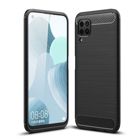 Huawei P40 Lite Karbon fiber Texture Skal - Svart
