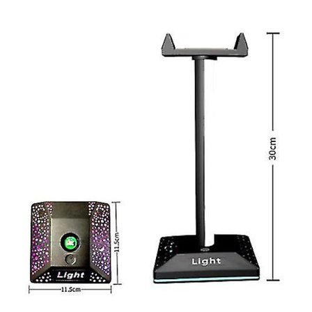 Gaming Hörlurar Stativ Headset Hållare Hängare Usb Port Touch Control Ljus