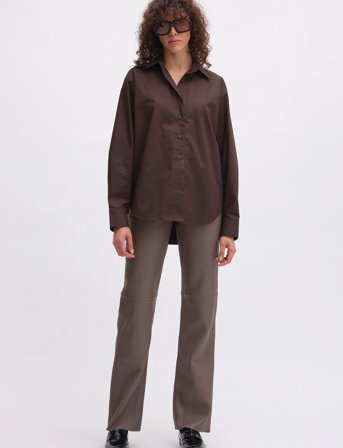 REMAIN Birger Christensen Boxy Shirt - Brown - 42