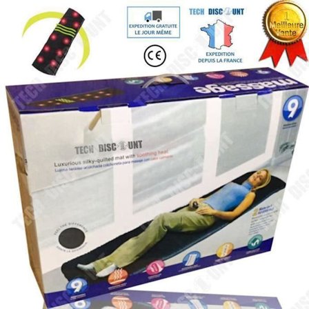 Elektrisk massage tæppe med infrarød shiatsu sundhed multifunktionelt hjemme varme madras sammenfoldelig kropsvibrationer