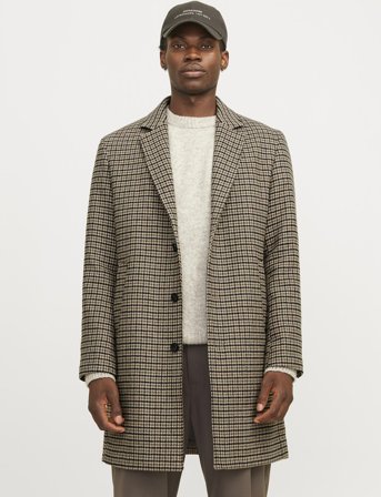 Jack & Jones Jjeharrison Wool Blend Coat Sn - Brown - XL
