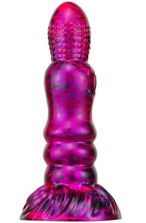 Metallic Fantasy Dildo Peern Purple/Black 19,5 cm