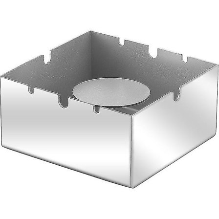 Askebægre Husholdnings Askebæger Metal Askebæger Kvadratisk Rustfrit Stål Holder Askebægre Til Hjem Kontor Hotel Dekoration Kreativ Gadget Bordplade (