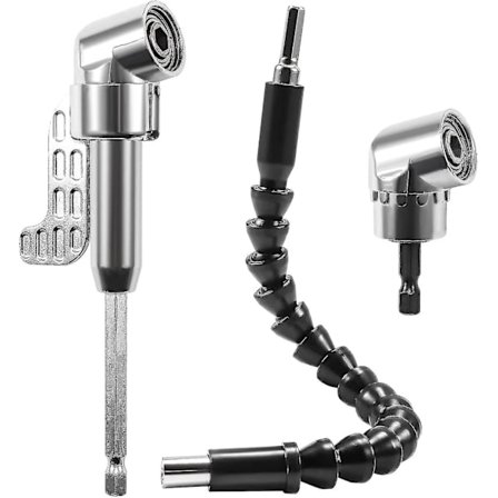 Pakke med 105 skruetrækkeradapter og 280 mm bits med 1/4" vinkelboremaskine magnetisk bitsholder Hy