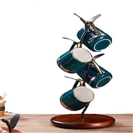 4 Krokar Kopphållare, kaffekoppshållare, kaffekoppshållare för bänk