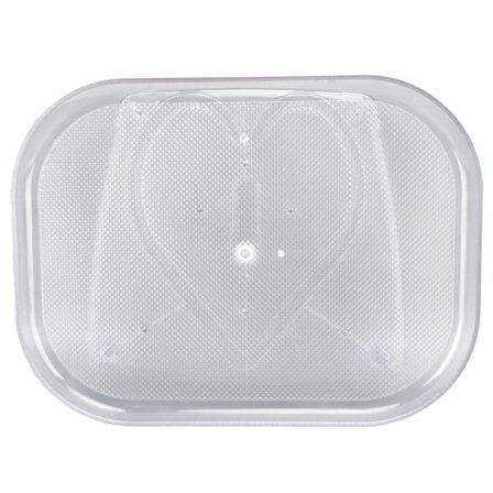 Transparent rektangulær køleskabsdrejeskive-organisator, stor bordplade krydderiopbevaringsreol til køkken