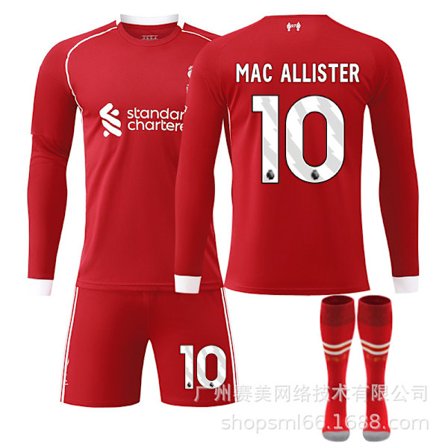 [PLEE] Liverpool hjemmedrakt 25-26 langermet (med sokker) NO.10 MAC ALLISTER