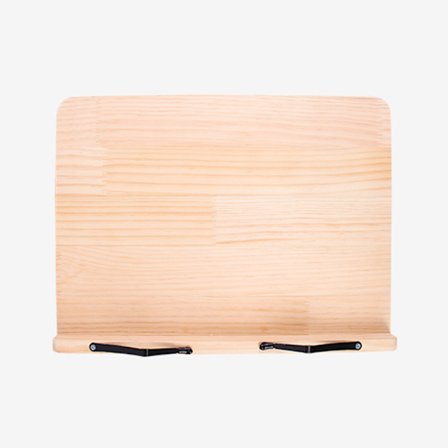 Bogstativ Multifunktionelt Træ Læseholder Justerbar Bærbare Computere Tablets Bogstativ med Metalclips 35x25cm/13.8x9.8in