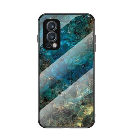 Oneplus Nord 2 5g Marmorskal 9h Härdat Glas Baksida Glassback V2 Multicolor Emerald Green