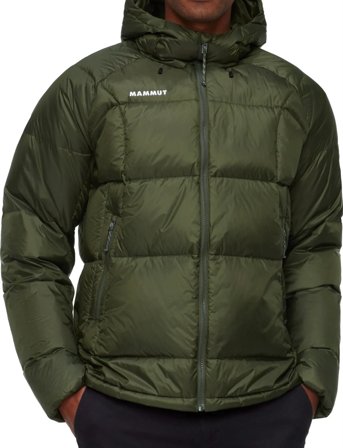 Mammut Glacier Glow In Hooded Jacket Men - Khaki green - XL