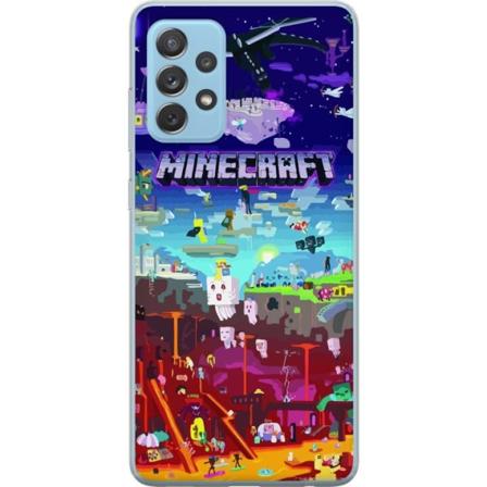 Samsung Galaxy A52 5G Läpinäkyvä kuori Minecraft