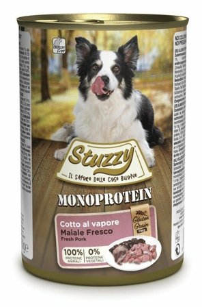 Stuzzy Monoprotein Al Maiale Cibo Umido Cani Adulti Barattolo
