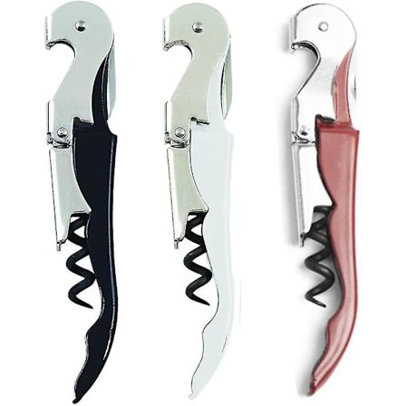 Korketrekker flaskeåpner, rustfritt stål tre-i-ett vinåpner, foliekuttere - Dobbelhengslet korketrekker [dB}