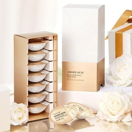 7 PCS Portable Amino Syra Hår Mask Repair Keratin Nourish Smooth Silkeslikt Hår Serum Anti Håravfall Behandling