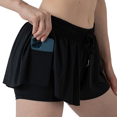 Flowy Athletic Shorts för kvinnor Gym Yoga Workout Running Tennis Kjolar