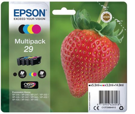 Epson 29 Multipack - 4-pack - svart, gul, cyan, magenta - original - blekkpatron