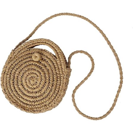 Halmbag En rotting skuldertaske til sommer med en håndlavet bohem