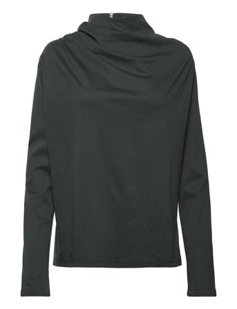 Bella Jersey Blouse Bluse Langermet Svart Ahlvar Gallery