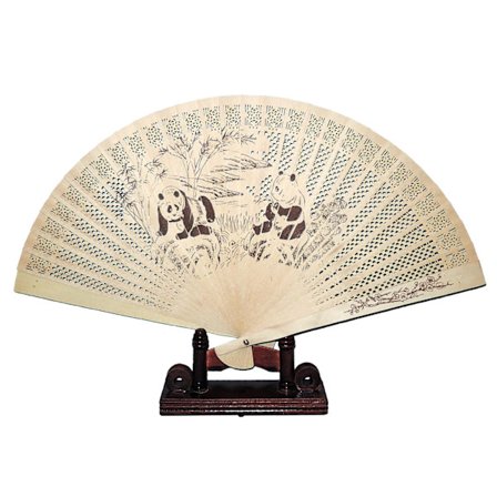 Puinen viuhka rei'itetyllä kuviolla [M22] - Panda