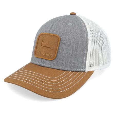 John Deere - Gris trucker Gorra - Patch White/Grey/Brown Trucker @ Hatstore