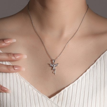 Tinkerbell Anheng Halskjede Fe Pixie Engel Trendy Utsøkt Magisk Dansere Ballett Eventyr Sitat Jenter Kvinner Tenåringer