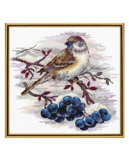 Broderikit Billede Spurv - M.P Studia