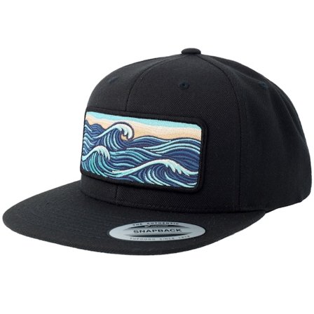 Wild Spirit - Schwarz snapback Cap - Wave Wide Patch Black Snapback @ Hatstore