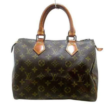 Louis Vuitton Vintage, Pre-owned Speedy 25 Monogram Handbag Bruin, Dames, Maat:ONE Size,Canvas