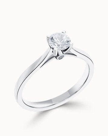 Solitaire Ring Chelsea 18K White Gold Lab-Grown Diamond 0.30 Carat - Engagement Rings & Wedding Rings from Vanbruun