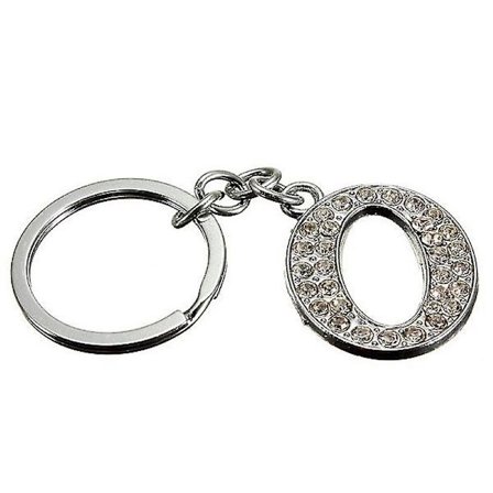 Sinknap Bling Aakkoskirjain Avaimenperä Alkuperäinen Kirjain Unisex Strassilla Koristettu Avaimenperä Lahja