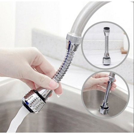 Flexibel kranmunstycke - 360° roterande köksblandare adapter