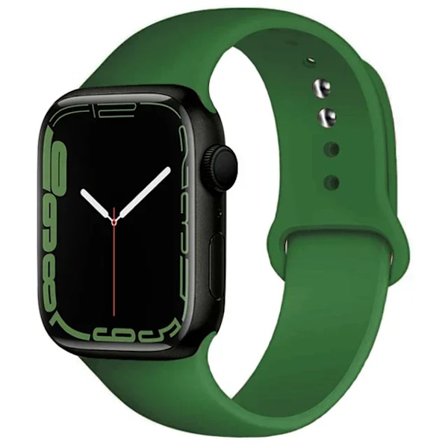 Silikonarmband för Apple Watch Series 10/9/8/SE/Ultra 2, 38-49mm, Armégrön[YDE]