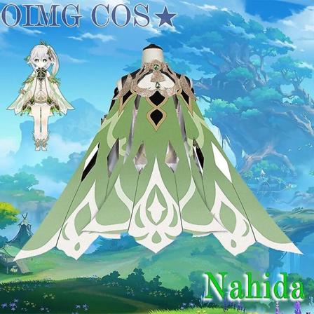 Genshin Impact Nahida Cosplay Kostume Voksen Børn Karneval Uniform Paryk Anime Halloween Kostumer Kvinder Spil Lesser Lord Kusanali L