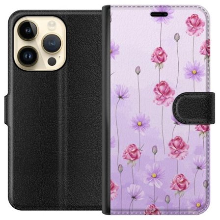 Yhteensopiva Lompakkokotelo Apple iPhone 14 Pro Petal Reverie Lilac Mist