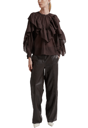 Second Female Fria Frill Blouse Blusar Dam Vit XS