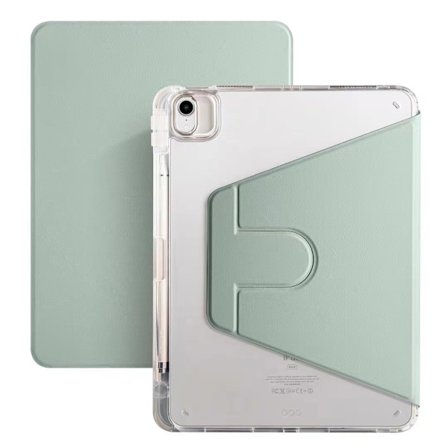 Etui for iPad 10 2022/ 11 A16 lysegrønn tomme høy transparent roterende stativ