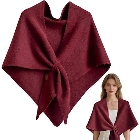 Stickad sjal och kofta för kvinnor, axelremsa i ull och kashmir, sjalhalsduk