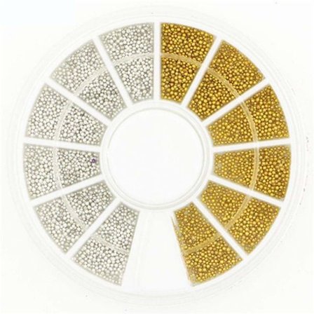 Nagelkonst Caviar, Guld Silver Pärlor 3D DIY Punk Nitar Ädelstenar Manikyr Pärlor Smycken Dekoration för Kvinnor Manikyr