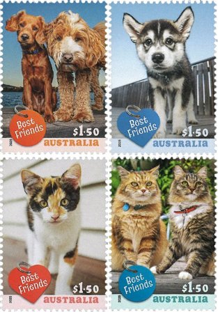 Australien - Hunde & katte - Postfrisk sæt 4v
