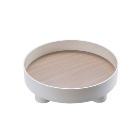 Serveringsbricka i plast, sminkförvaring, skrivbordsförvaring för snacks, dekor, vit