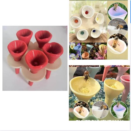 Bi-vattenfontän i hartsblomma (set om 2)