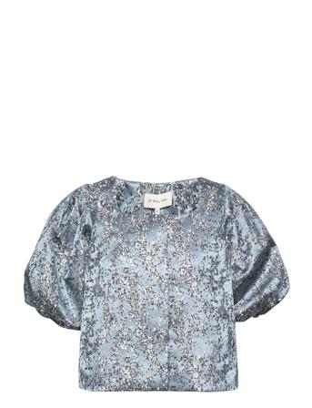 Annie Blouse Blouses Short-sleeved Sininen By Malina