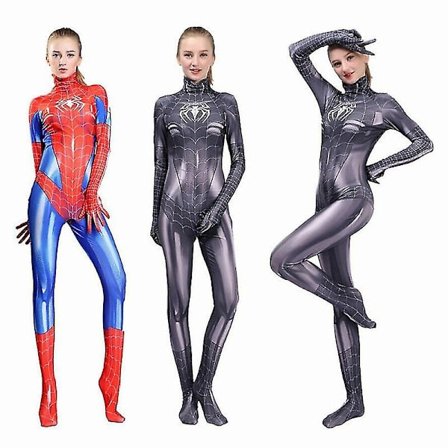 Kvinners Spiderman Superhelt Sexy Jumpsuit Kostyme Jente Cosplay Antrekk
