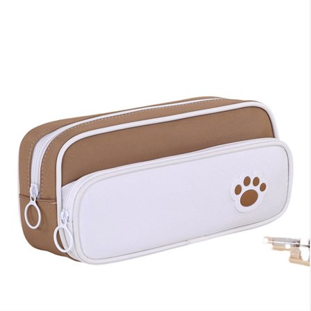 Charmig Karamellfärgad Kattass Pennfodral Bronze