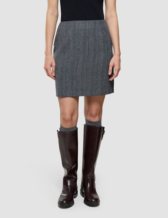 Shaping New Tomorrow - Dam - Serene Short Skirt - Grey Herringbone - Storlek 42