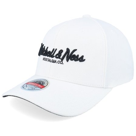 Mitchell & Ness - White adjustable Lippis - Pinscript Classic Red White/Black Adjustable @ Hatstore