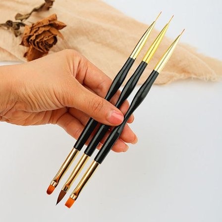 3 siveltimen set Nail Liner Painting Pen Drawing Detailing